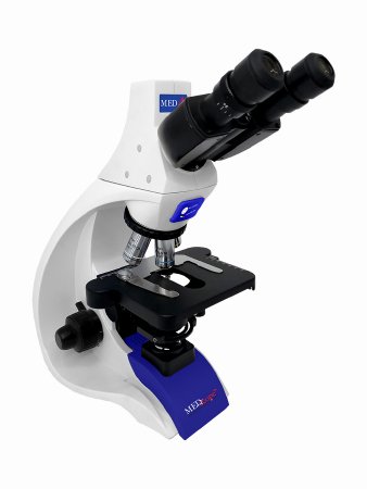 Picture of Med-Scope™ Med4-P2 Physician Compound Microscope Trinocular Head Infinity Corrected Plan Phase 4X / 10X / 40X / 100X External DC Auto Switching Power Supply / 110 to 240V Coaxial X / Y Mechanical Stage with Adjustable TensionMED4-P2