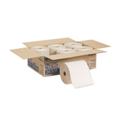 Picture of Pacific Blue Basic Nonperforated Paper Towels, 7 7/8 x 800 ft, Brown, 6 Rolls/CTGPC-26301
