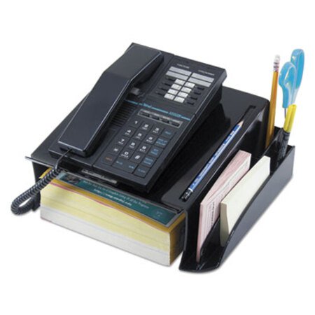Picture of Telephone Stand and Message Center, 12 1/4 x 10 1/2 x 5 1/4, BlackUNV-08116