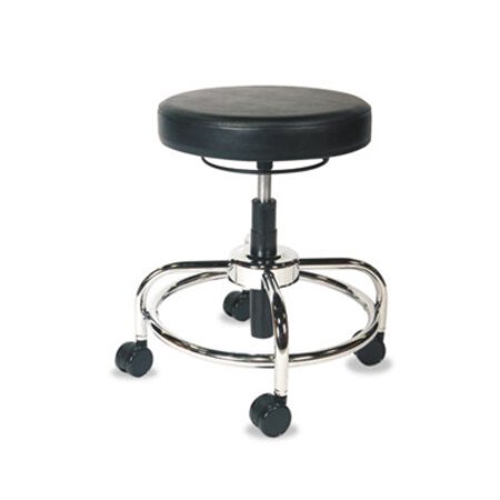 Picture of Alera HL Series Height-Adjustable Utility Stool, Supports Up to 300 lb, 24" Seat Height, Black Seat, Chrome BaseALE-CS614