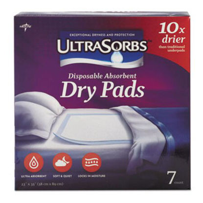 Picture of Ultrasorbs Disposable Dry Pads, 23" x 35", Blue, 7/BoxMII-DRY2336RET7