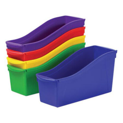 Picture of Interlocking Book Bins, 4.75" x 12.63" x 7", Assorted Colors, 5/PackSTX-70105U06C