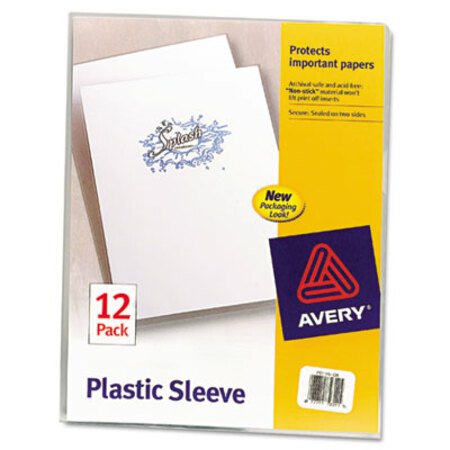 Picture of Clear Plastic Sleeves, Letter Size, Clear, 12/PackAVE-72311