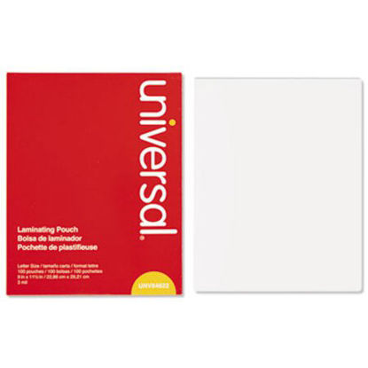 Picture of Laminating Pouches, 3 mil, 9" x 11.5", Matte Clear, 100/BoxUNV-84622