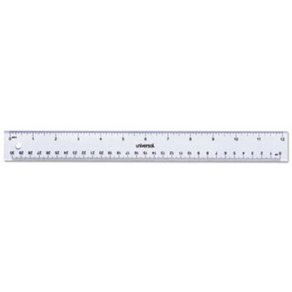 Picture of Clear Plastic Ruler, Standard/Metric, 12"UNV-59022