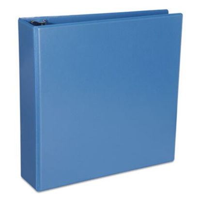 Picture of Deluxe Round Ring View Binder, 3 Rings, 2" Capacity, 11 x 8.5, Light BlueUNV-20733