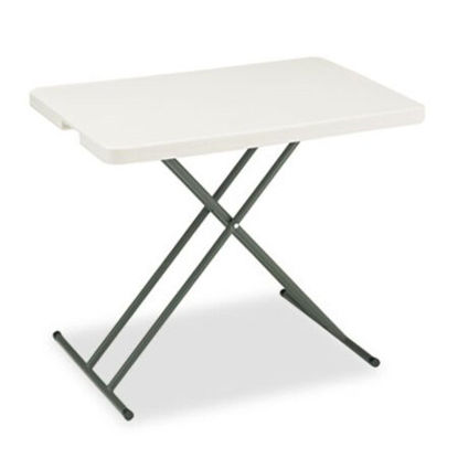 Picture of IndestrucTable Classic Personal Folding Table, 30 x 20 x 25 to 28 High, PlatinumICE-65490