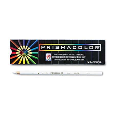 Picture of Premier Colored Pencil, 3 mm, 2B (#1), White Lead, White Barrel, DozenSAN-3365
