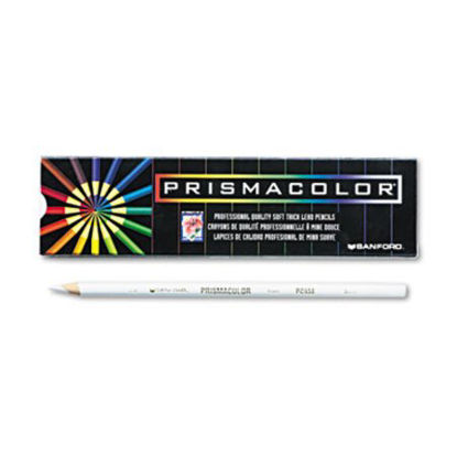 Picture of Premier Colored Pencil, 3 mm, 2B (#1), White Lead, White Barrel, DozenSAN-3365