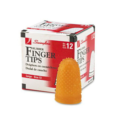 Picture of Rubber Finger Tips, 13 (Large), Amber, DozenSWI-54033