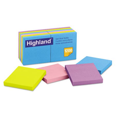 Picture of Self-Stick Notes, 3 x 3, Assorted Bright, 100-Sheet, 12/PackMMM-6549B