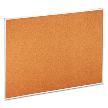 Picture of Bulletin Board, Natural Cork, 48 x 36, Satin-Finished Aluminum FrameUNV-43614
