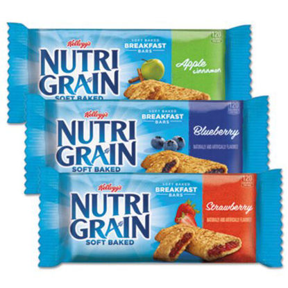 Picture of Nutri-Grain Soft Baked Breakfast Bars, Asstd: Apple, Blueberry, Strawberry, 1.3 oz Bar, 48/CartonKEB-05872