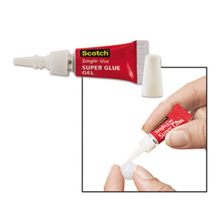 Picture of Single Use Super Glue No-Run Gel, 0.02 oz, Dries Clear, 4/PackMMM-AD119