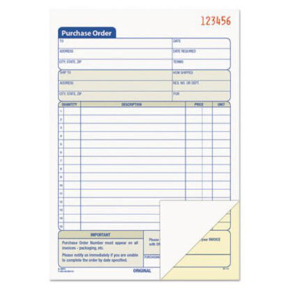 Picture of Purchase Order Book, 5 9/16 x 8 7/16, Two-Part Carbonless, 50 Sets/BookTOP-46140