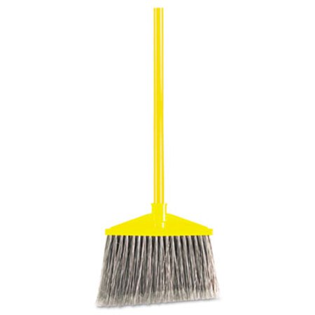Picture of Angled Large Broom, Poly Bristles, 46 7/8" Metal Handle, Yellow/GrayRCP-637500GY