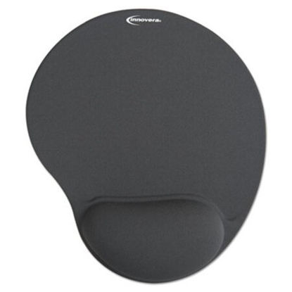 Picture of Mouse Pad w/Gel Wrist Pad, Nonskid Base, 10-3/8 x 8-7/8, GrayIVR-50449