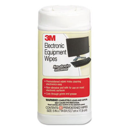 Picture of Electronic Equipment Cleaning Wipes, 5 1/2 x 6 3/4, White, 80/CanisterMMM-CL610