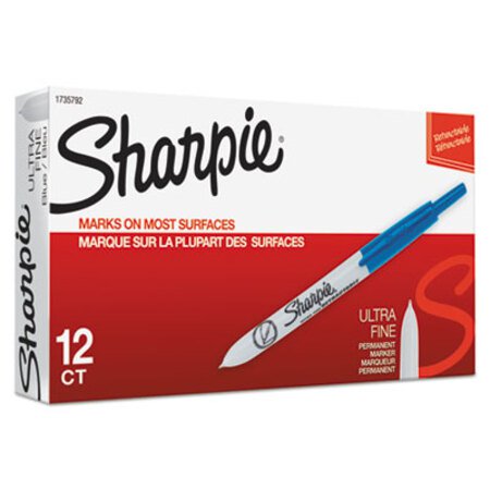 Picture of Retractable Permanent Marker, Extra-Fine Needle Tip, BlueSAN-1735792
