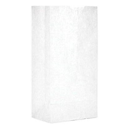 Picture of Grocery Paper Bags, 30 lbs Capacity, #4, 5"w x 3.33"d x 9.75"h, White, 500 BagsBAG-GW4500