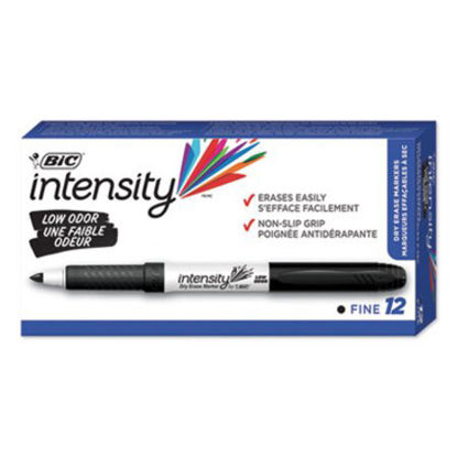 Picture of Intensity Low Odor Fine Point Dry Erase Marker, Fine Bullet Tip, Black, DozenBIC-GDE11BK
