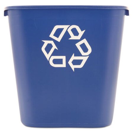Picture of Medium Deskside Recycling Container, Rectangular, Plastic, 28.13 qt, BlueRCP-295673BE