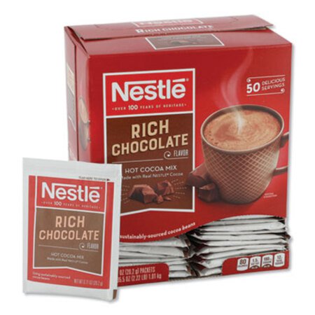 Picture of Hot Cocoa Mix, Rich Chocolate, .71oz, 50/BoxNES-25485