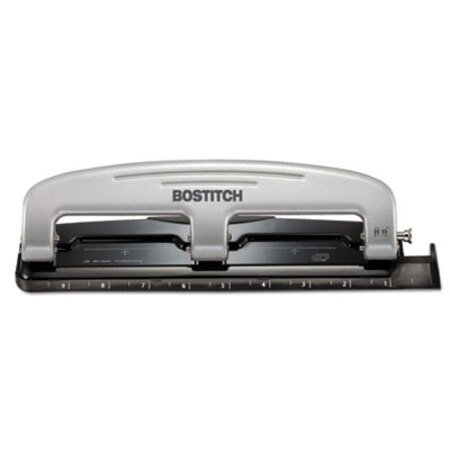 Picture of EZ Squeeze Three-Hole Punch, 12-Sheet Capacity, Black/SilverACI-2101