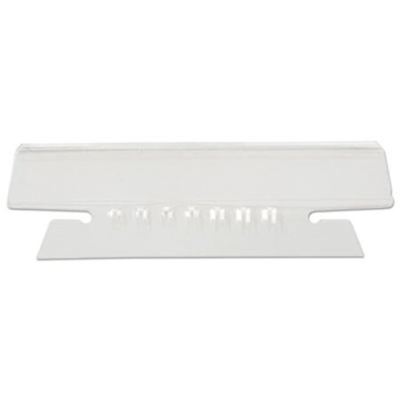 Picture of Hanging File Folder Plastic Index Tabs, 1/3-Cut Tabs, Clear, 3.5" Wide, 25/PackUNV-43313