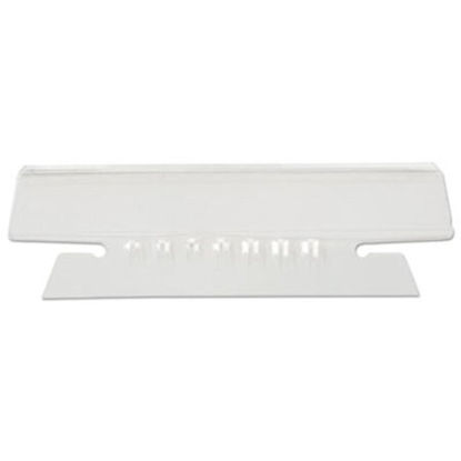 Picture of Hanging File Folder Plastic Index Tabs, 1/3-Cut Tabs, Clear, 3.5" Wide, 25/PackUNV-43313