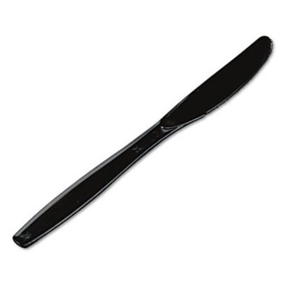 Picture of Plastic Cutlery, Heavyweight Knives, Black, 1,000/CartonDXE-KH517