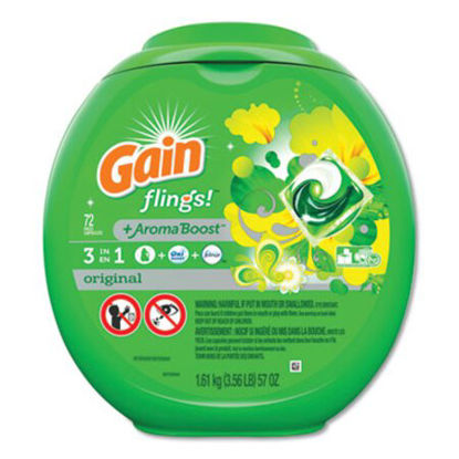 Picture of Flings Laundry Detergent Pods, Original Scent, 72/ContainerPGC-86792EA