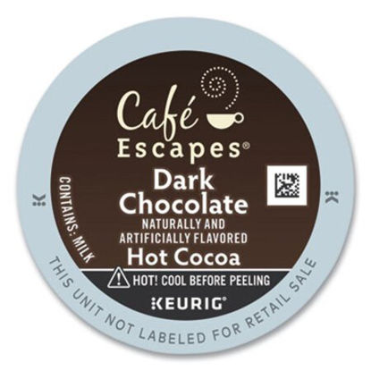 Picture of Café Escapes Dark Chocolate Hot Cocoa K-Cups, 24/BoxGMT-6802