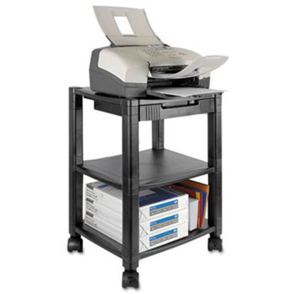 Picture of Mobile Printer Stand, Three-Shelf, 17w x 13.25d x 24.5h, BlackKTK-PS540