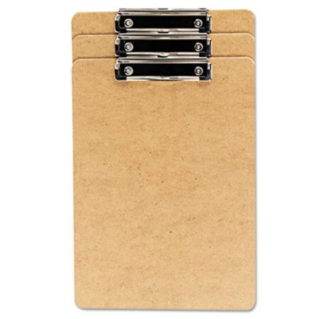 Picture of Hardboard Clipboard, 1/2" Capacity, Holds 8 1/2w x 14h, Brown, 3/PackUNV-05563