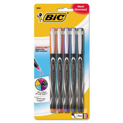 Picture of Intensity Porous Point Pen, Stick, Fine 0.5 mm, Assorted Fashion Ink and Barrel Colors, 5/PackBIC-FPINAP51AST