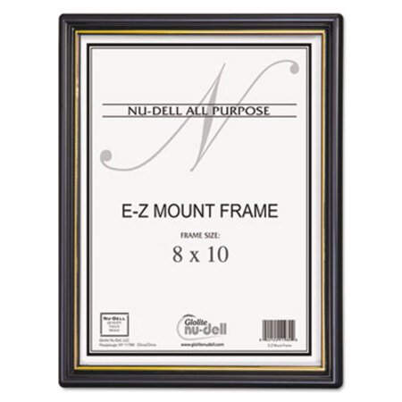 Picture of EZ Mount Document Frame with Trim Accent and Plastic Face, Plastic, 8 x 10, Black/GoldNUD-11800