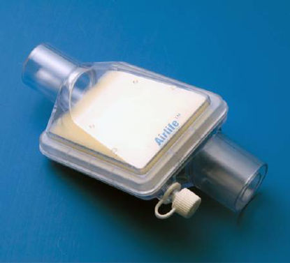 Picture of Hygroscopic Condenser Humidifier with Filter AirLife® 33 mg @ 500 mL 0.9 cm @ 0.5 LPS / 2.1 cm @ 1.0 LPS / 3.9 cm @ 1.5 LPS003005