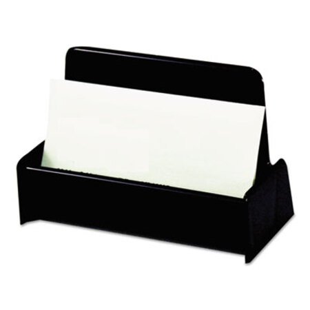Picture of Business Card Holder, Holds 50 2 x 3.5 Cards, 3.75 x 1.81 x 1.38, Plastic, BlackUNV-08109