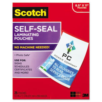 Picture of Self-Sealing Laminating Pouches, 9.5 mil, 9" x 11.5", Gloss Clear, 25/PackMMM-LS85425G