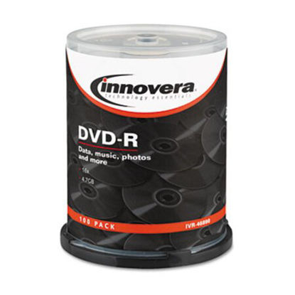 Picture of DVD-R Discs, 4.7GB, 16x, Spindle, Silver, 100/PackIVR-46890