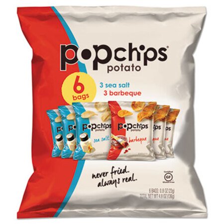 Picture of Potato Chips, BBQ/Sea Salt Flavor, 0.8 oz Bag, 6/PackPPH-21812PK
