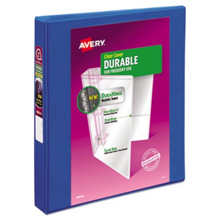 Picture of Durable View Binder with DuraHinge and Slant Rings, 3 Rings, 1" Capacity, 11 x 8.5, BlueAVE-17014