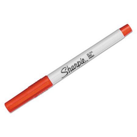 Picture of Ultra Fine Tip Permanent Marker, Extra-Fine Needle Tip, Red, DozenSAN-37002