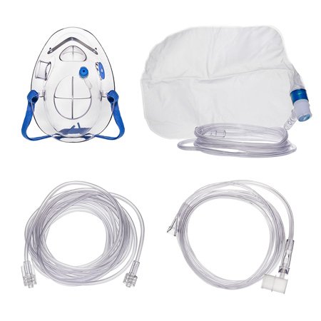 Picture of Procedural Oxygen Mask Curaplex POM®  Elongated Style Adult One Size Fits Most Adjustable Head Strap301-0318LTEZ