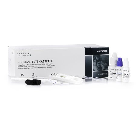 Picture of Rapid Test Kit McKesson Consult™ Infectious Disease Immunoassay H. Pylori Whole Blood / Serum / Plasma Sample 25 Tests5008