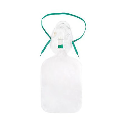 Picture of NonRebreather Oxygen Mask AirLife® Elongated Style Adult One Size Fits Most Adjustable Head Strap001211