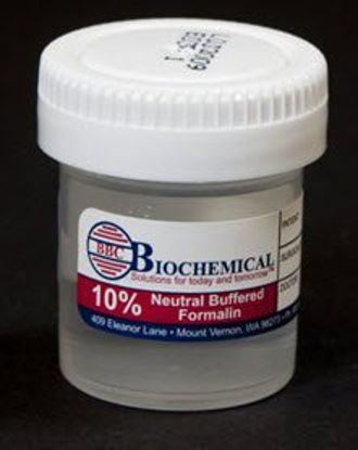 Picture of Prefilled Formalin Container BBC Biochemical Trans-Pak™ Polypropylene 30 mL Fill in 60 mL (2 oz.) Screw Cap Patient Information NonSterileMA0102012
