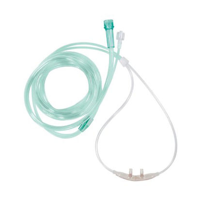 Picture of ETCO2 Nasal Sampling Cannula with O2 Delivery One Nare O2 / One Nare Sampled AirLife® Adult Curved Prong / NonFlared Tip2811F-10