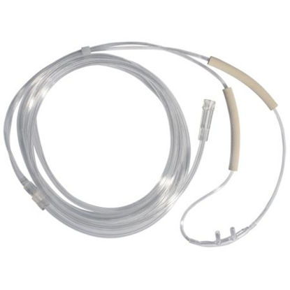 Picture of Nasal Cannula with Ear Cushions Low Flow Delivery Adult Curved Prong / NonFlared TipRES1107EC